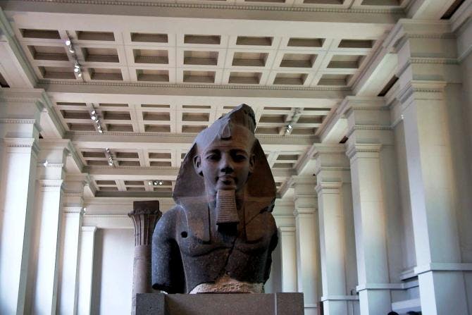 Sala de arte egipcio en el Muse Británico