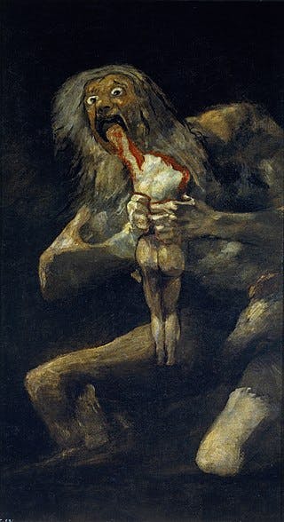 Saturno devorando a su hijo de Francisco de Goya